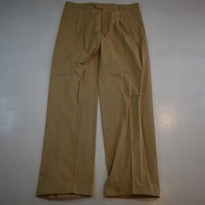 Ballin 36x34 Khaki Stretch Cotton High Waist Pleated Cuffed Mens Pants
